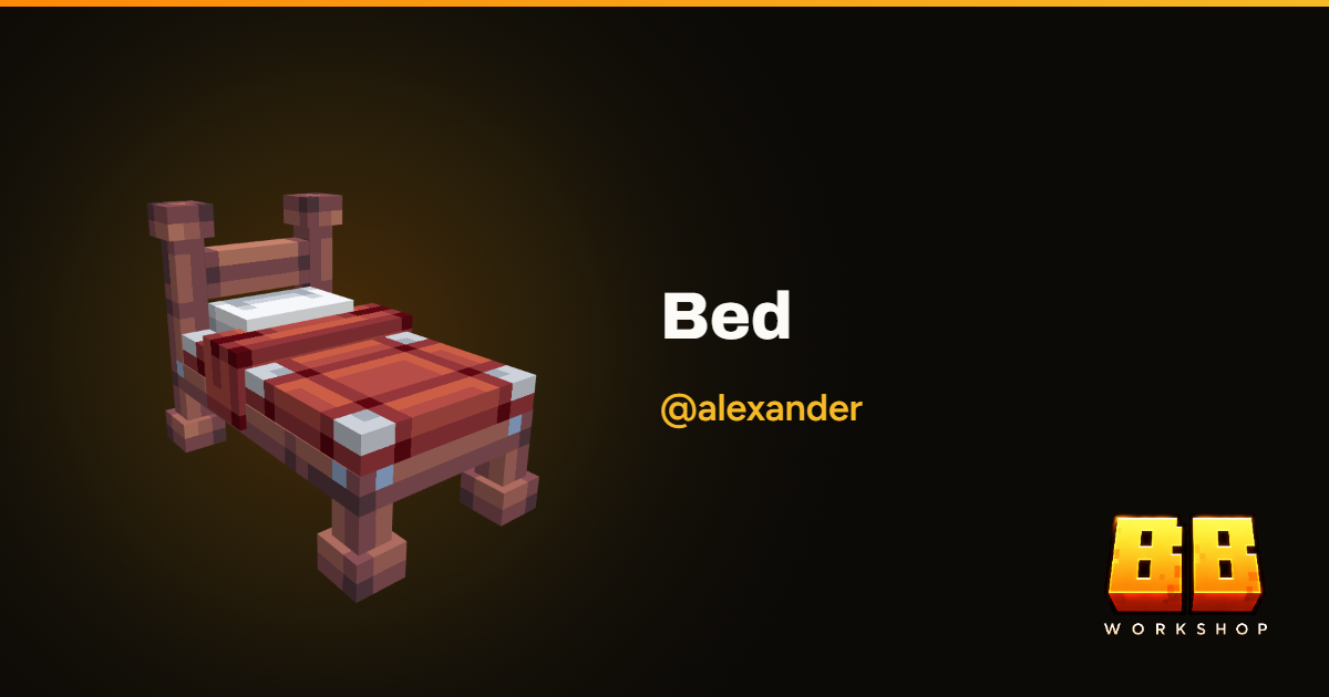 Bed by @alexander | Blockbench Workshop