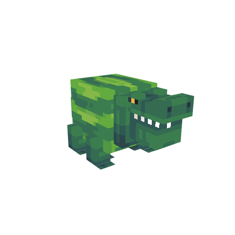 Glorbo Fruttodrillo, voxel model preview