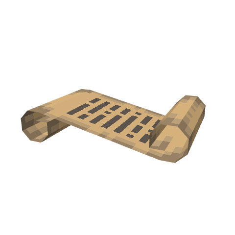 Minecraft style scroll | Blockbench, voxel model preview