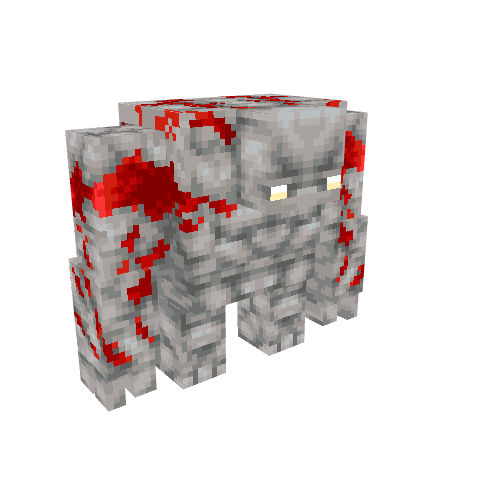 Redstone Golem, voxel model preview