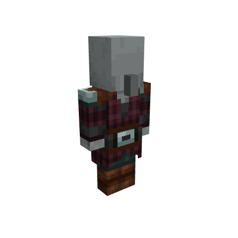 Faceless Pillager, voxel model preview