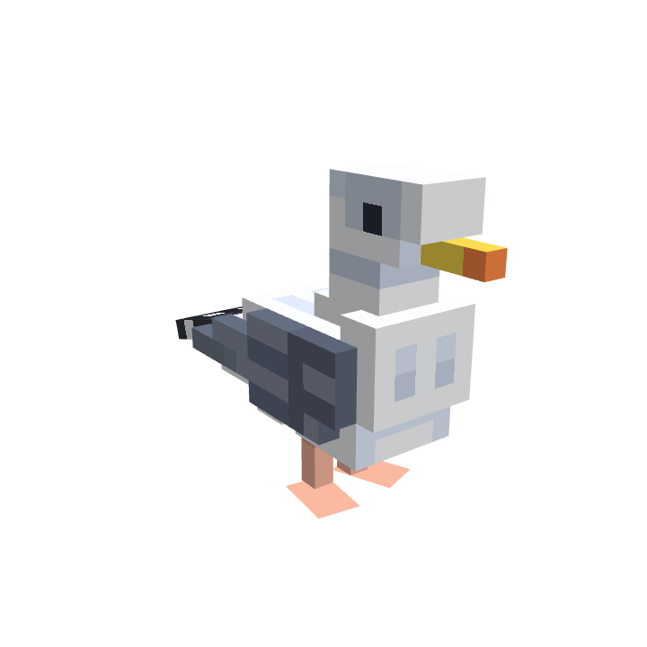 Herring Gull, voxel model preview