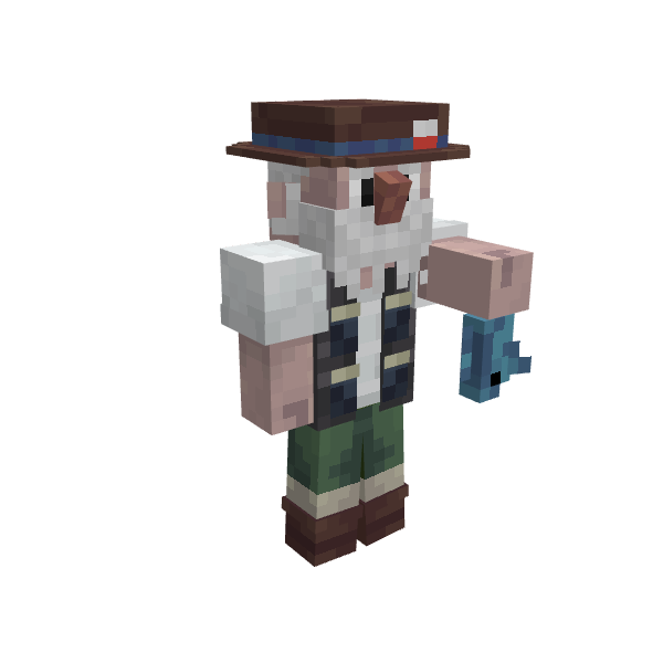 Fisherman, voxel model preview