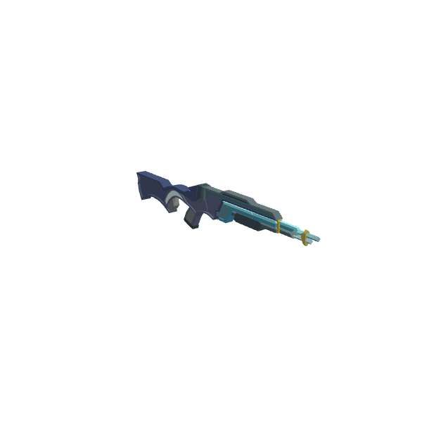 Aqua Shotgun, voxel model preview