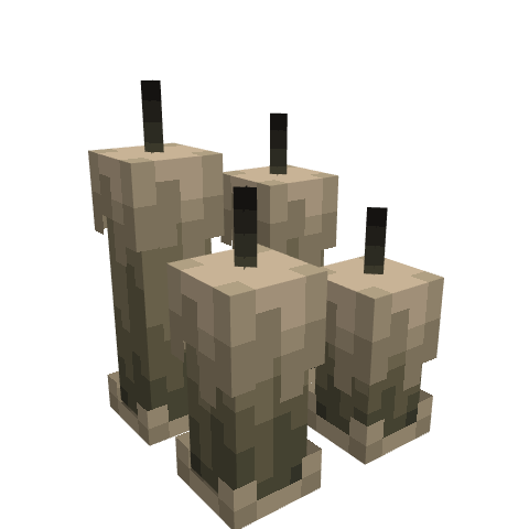 Ancient Candles, voxel model preview