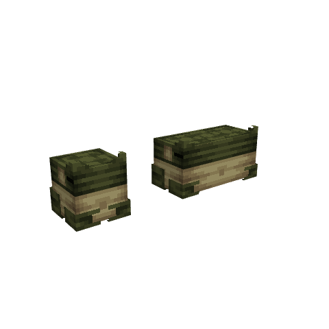 Ancient Chest (Frog), voxel model preview