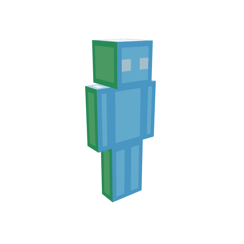 Metro Man And Idle Player Animations, voxel model preview