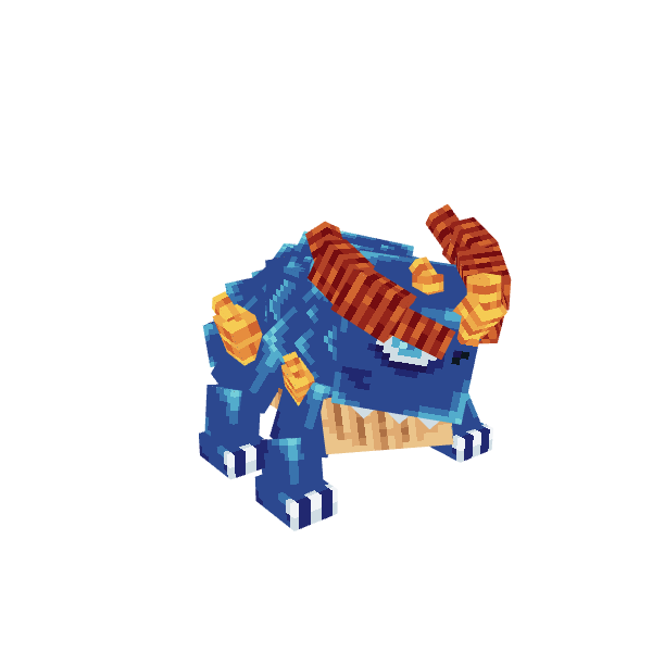Blue Drake, voxel model preview