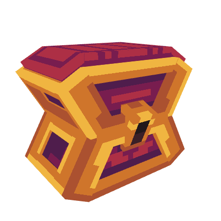 Tresure chest, voxel model preview