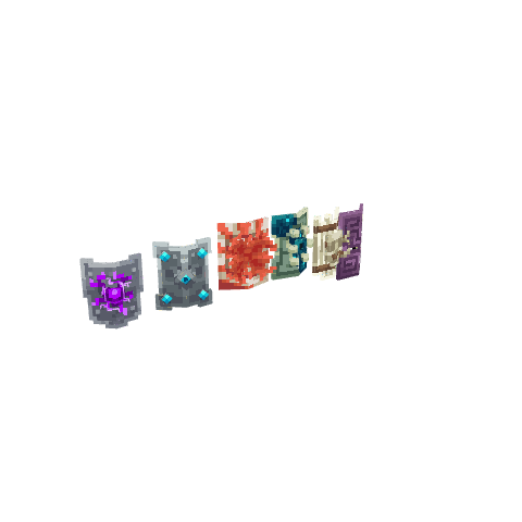 Custom Shields, voxel model preview