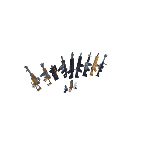 Custom Guns, voxel model preview