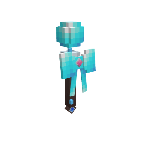 Water Ball Staff, voxel model preview