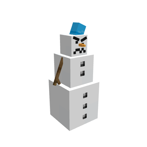 AngrySnowGolem, voxel model preview