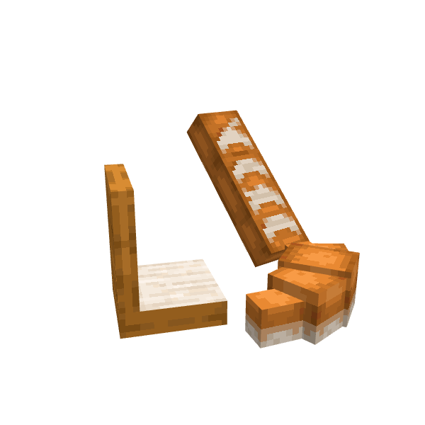 Bread deco, voxel model preview