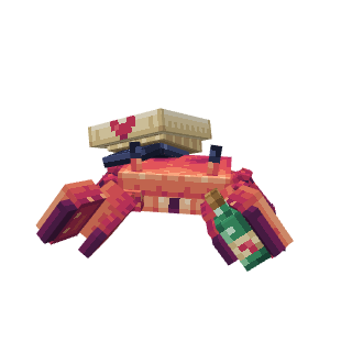 Crab Sailor, voxel model preview