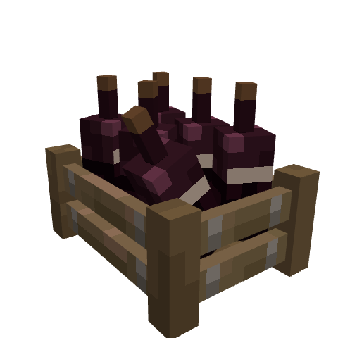 Small Crate With Bottles, voxel model preview