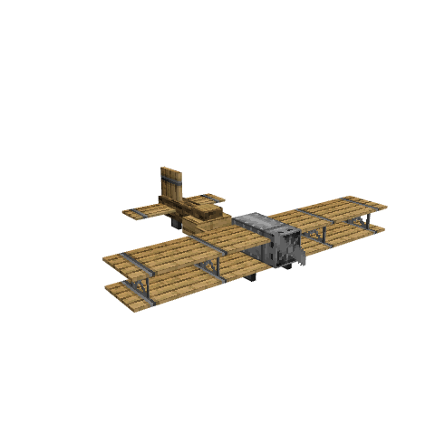 Biplane, voxel model preview
