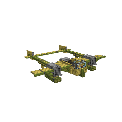 Bamboo Hopper, voxel model preview