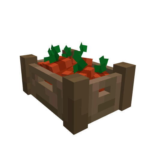 Tiny Box With Apples, voxel model preview