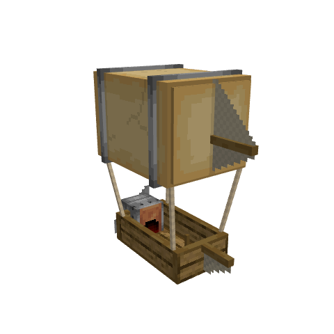 Airship, voxel model preview