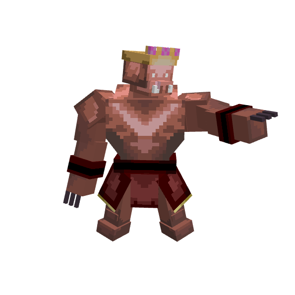 Musclebound Piglin King，体素模型预览
