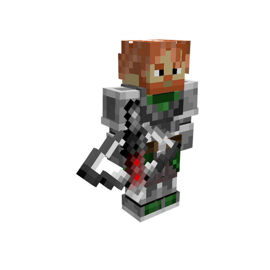 Crossbow Soldier, voxel model preview