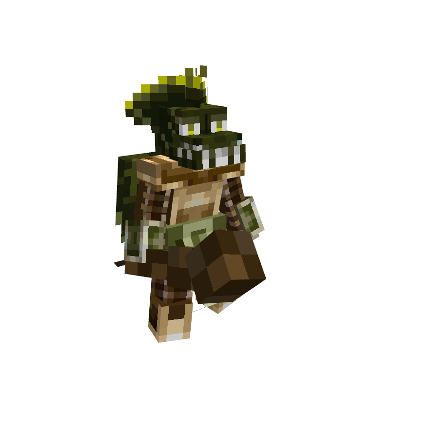 Scalebane Striker, voxel model preview
