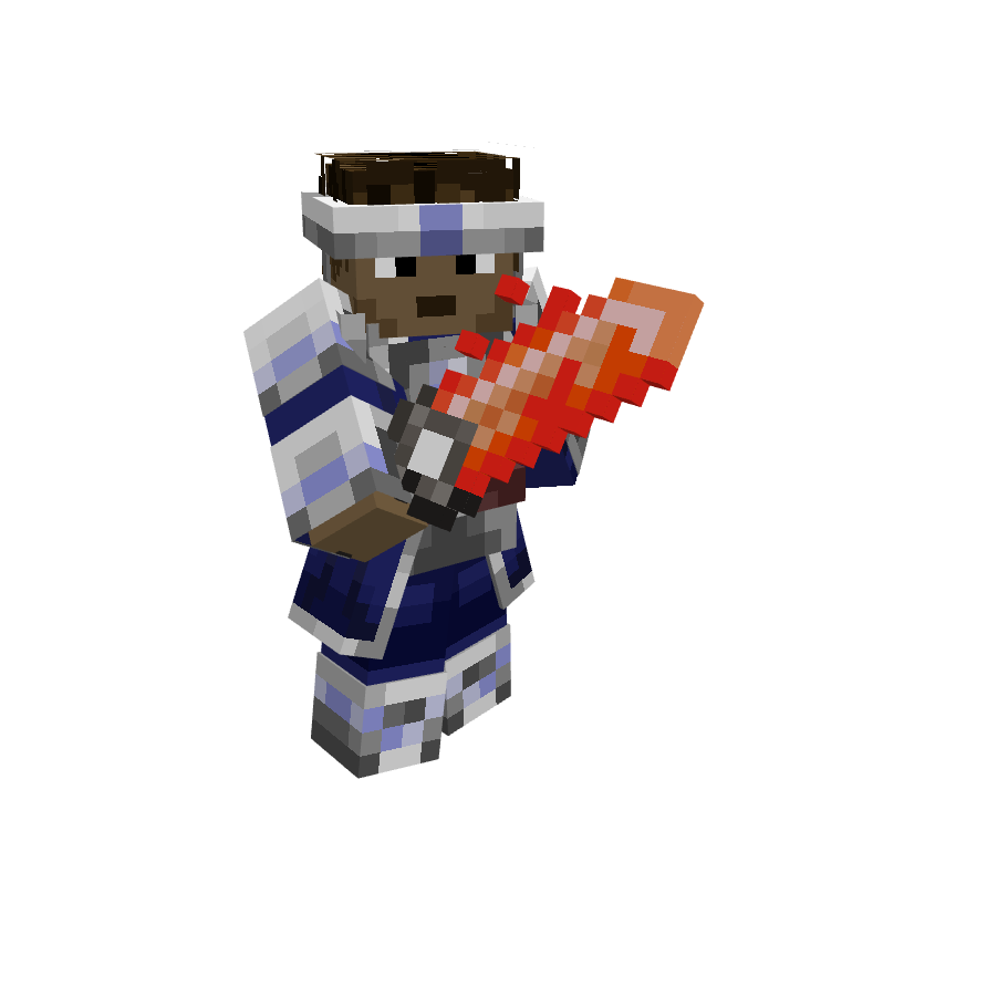 Spellblade Warrior, voxel model preview