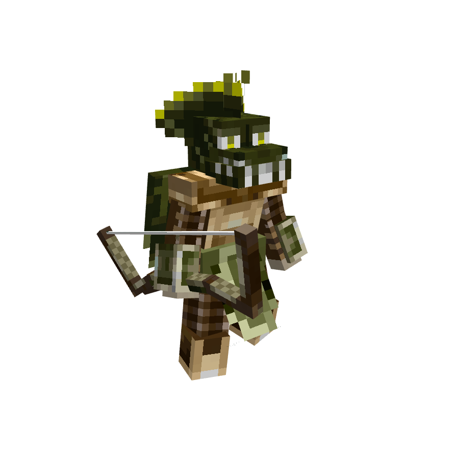 Scalebane Archer, voxel model preview