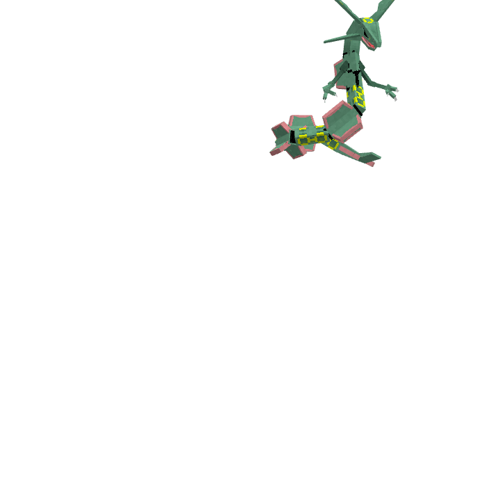 Rayquaza, voxel model preview