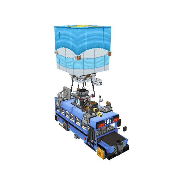 Battle Bus, voxel model preview