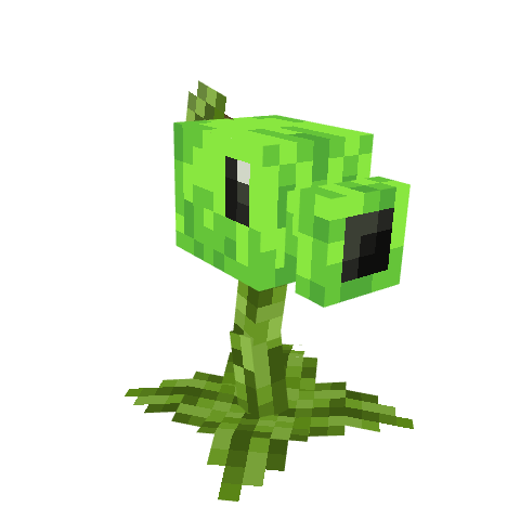 PVZ Peashooter, voxel model preview