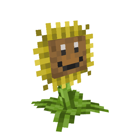 PVZ Sunflowe, voxel model preview