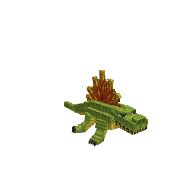 Dimetrodon, voxel model preview