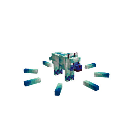 Blaze-wolf, voxel model preview