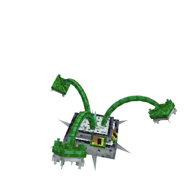 Ferroseed and ferrothorn (pokemon), voxel model preview
