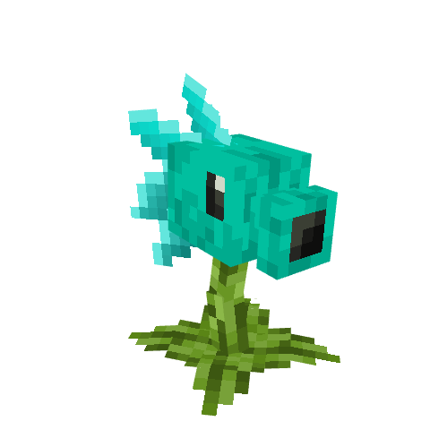 PVZ Snow pea, voxel model preview