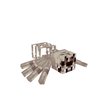 Skeleton spider, voxel model preview