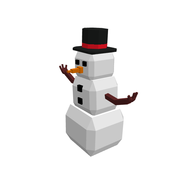 SnowBoy by packrange, voxel model preview