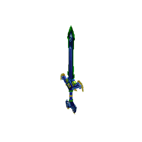 Sword Brazil, voxel model preview
