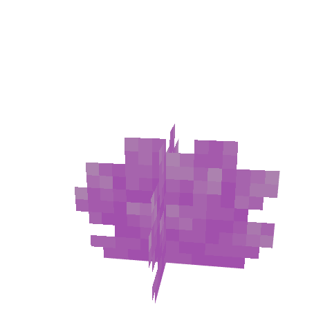 Cotton Candy Bush, voxel model preview