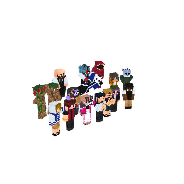 Family, voxel model preview