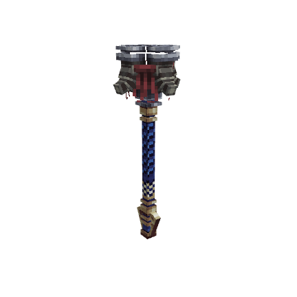 Four Horned Mace, voxel model preview