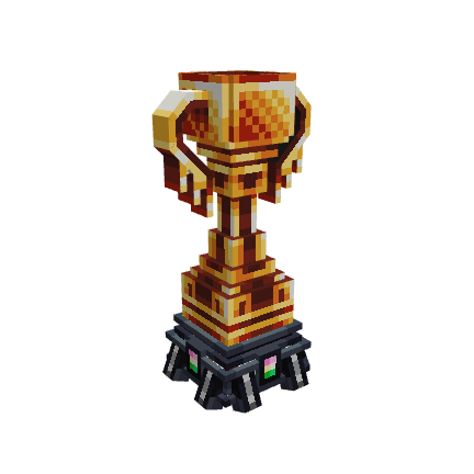 Gold Trophy, voxel model preview