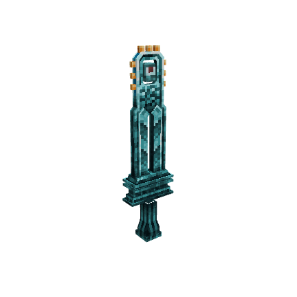 Greatsword of Prismarine, voxel model preview