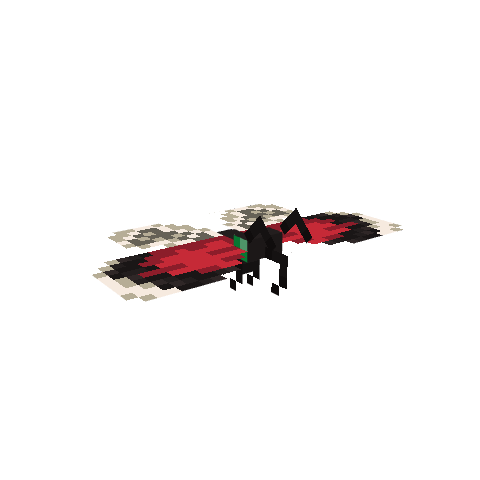 Butterfly, voxel model preview
