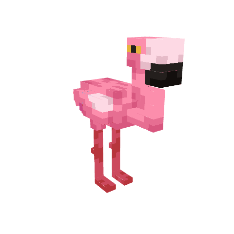 Flamingo, voxel model preview