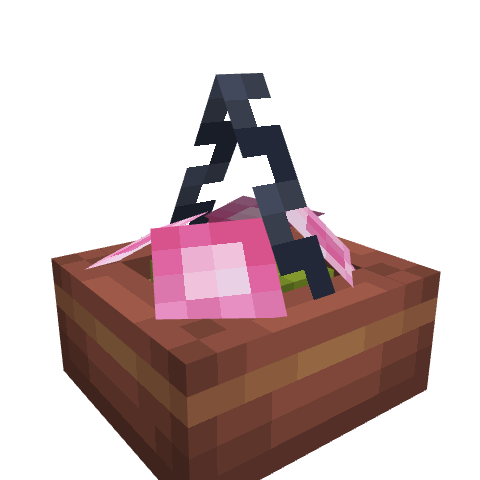 Cherry Hanging Flowerpot, voxel model preview