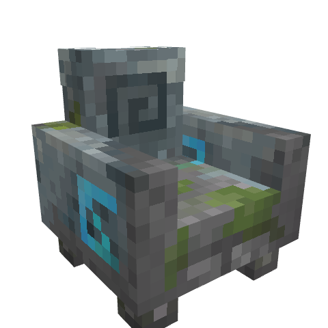 Ruin Chair, voxel model preview