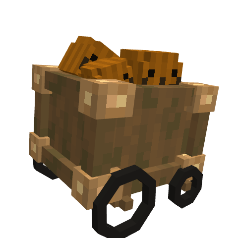Pumpkin Car, voxel model preview